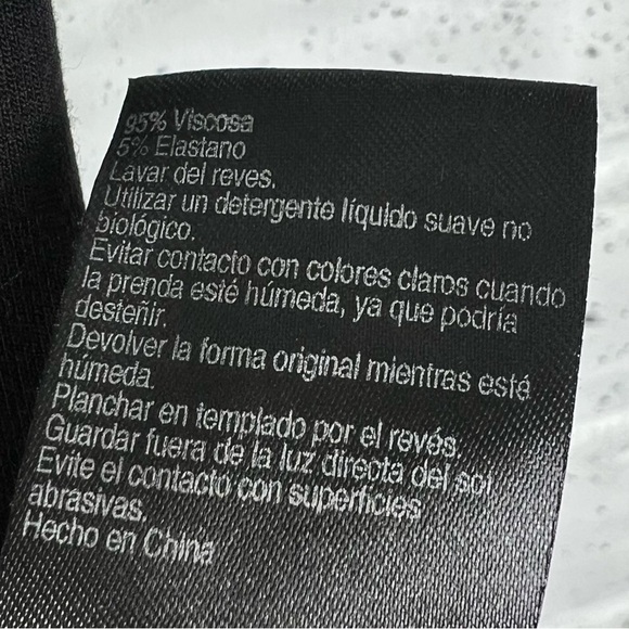 KAREN MILLEN Black & Tan Colorblock Sleeveless Blouse with Peplum Hem Size 10 - Picture 6 of 7